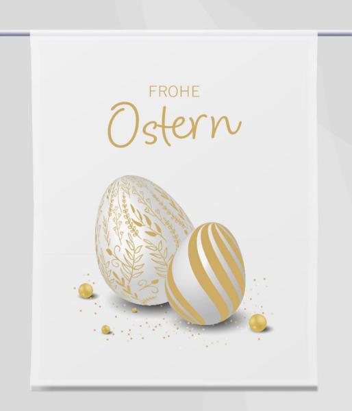 Ostern-moderna-gold, Scheibenhänger eckig